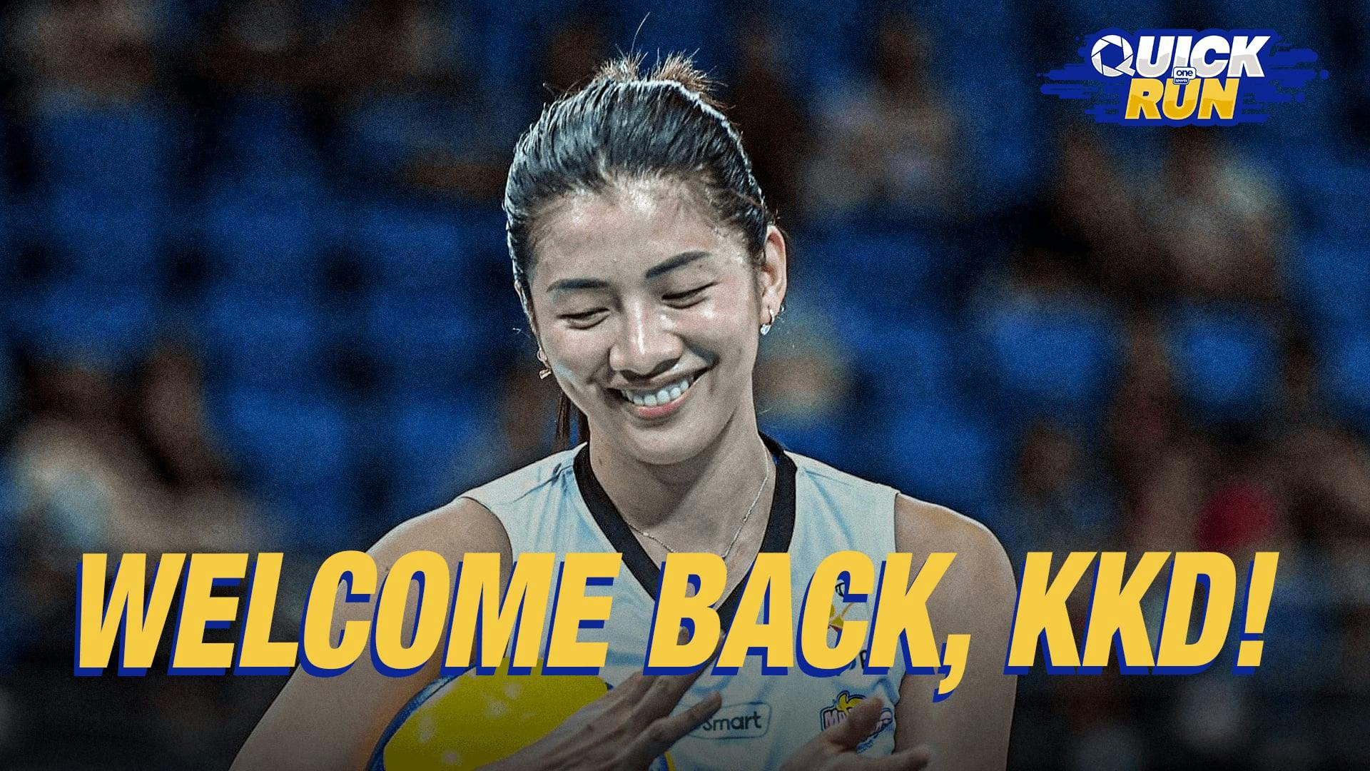 Kim Kianna Dy turns emotional in her PVL return, PLDT debut after injury | OS Quick Run